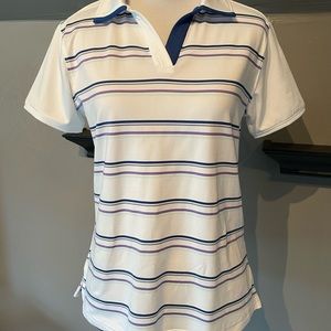 Stripped golf shirt